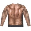 Men's Muscle Costume (Front Back Print) Long Sleeve Costume T-Shirt - 3 of 4