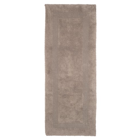 Solid Reversible Long Bath Rug Taupe - Yorkshire Home : Target