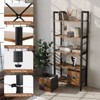 Aoxun 5-Tier Bookshelf with 2 Storage Drawers, Industrial Display Standing Shelf with Metal Frame - 4 of 4