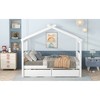 Full Size Wooden House Bed with Drawers - 4 of 4