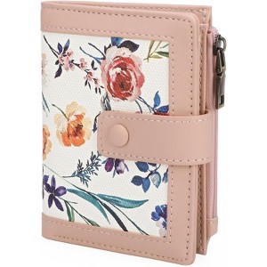 Clotth Womens Wallet - RFID Blocking Stylish Floral Vegan Leather Wallet - Credit Card Holder with Zipper Coin Pocket for Daily Use & Travel - 1 of 4