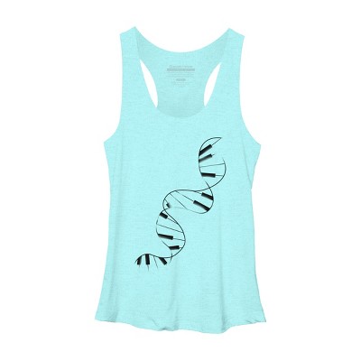 Women's Design By Humans DNA Piano By Tobiasfonseca Racerback Tank Top