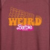 Women's - Barbie - Stacked Weird Barbie Lightweight French Terry Wide Neck Long Sleeve Shirt - 2 of 4