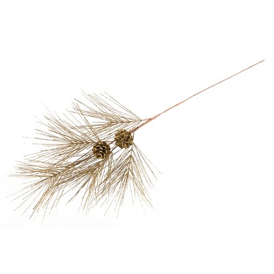 Gallerie II Bronze Glitter Pinecone Decorative Floal Pick