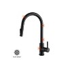 Elegant Lighting Luca Single Handle Pull Down Sprayer Kitchen Faucet with touch sensor in Matte Black - 3 of 4
