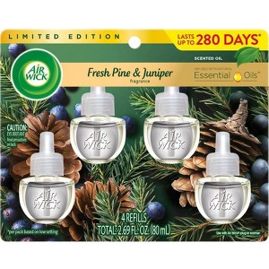 Air Wick Scented Oil Air Fresheners - Fresh Pine & Juniper - 4ct - 1 of 1