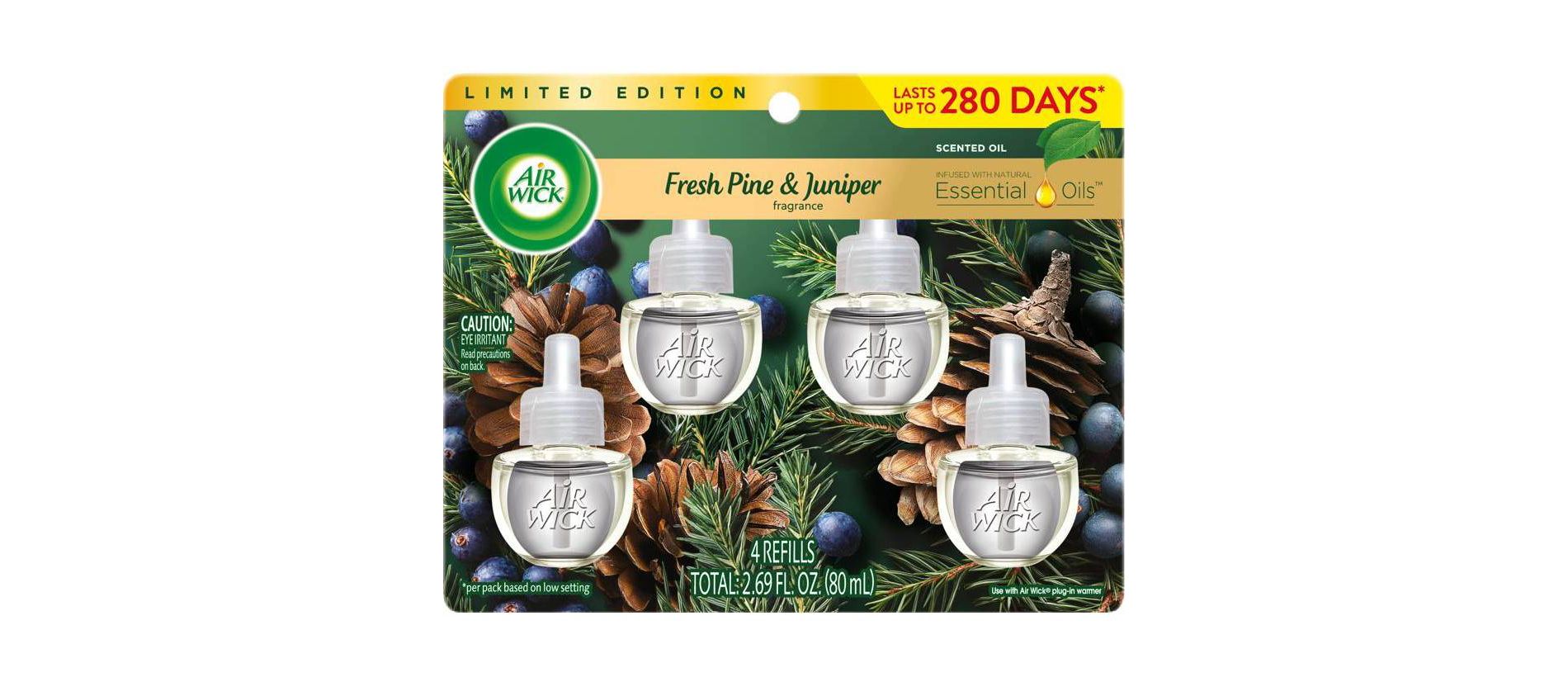 Air Wick Scented Oil Air Fresheners - Fresh Pine & Juniper - 4ct
