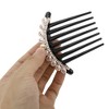 Unique Bargains Women's Faux Pearl Hair Insert Comb Black 1 Pc - 3 of 3