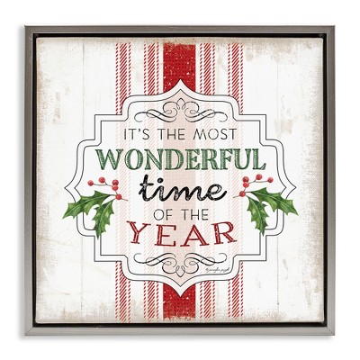 Stupell Industries Festive Holiday Rustic Stripes, 18" x 18"