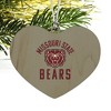 Missouri State Secondary Logo Heart Love Wood Christmas Tree Holiday Ornament - 2 of 3