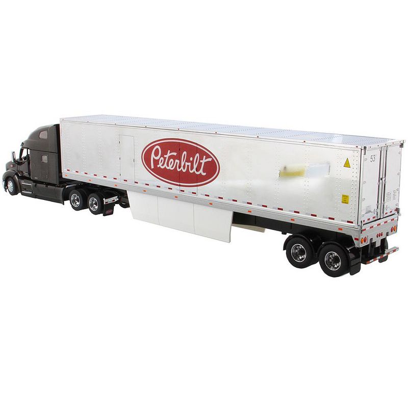 Peterbilt 579 UltraLoft Truck Tractor with 53' Refrigerated Van Legendary Black and Chrome "Transport Series" 1/50 Diecast Model by Diecast Masters, 2 of 4