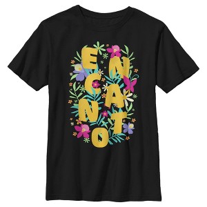 Boy's Encanto Floral Logo T-Shirt - 1 of 4