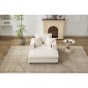 Chaise Lounge with Removable Ottoman, Corduroy Upholstered Armchair Accent Chair Sleeper Sofa Chair - ModernLuxe - 2 of 4