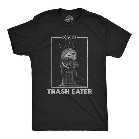 Mens Trash Eater T Shirt Funny Possum Garbage Can Joke Tee For Guys - Crazy Dog Men's T Shirt - image 1 of 4