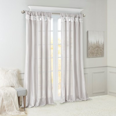 Grungis 50x108 Inch Polyester Twist Tab Lined Curtain Panels for Living Room,Bedroom