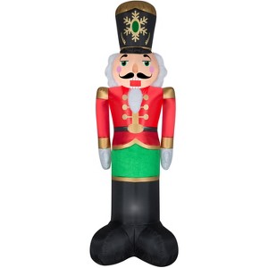 Gemmy Christmas Airblown Inflatable Mixed Media Luxe Nutcracker, 8 ft Tall, Multi - 1 of 3