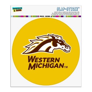 Western Michigan University Logo Automotive Car Window Locker Circle Bumper Sticker - 1 of 4