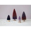 Storied Home Bottle Brush Tree with Wood Base and Glitter, Purple Ombre - 2 of 2