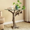 SPI Home Sleepy Bear End Table – Whimsical Metal Woodland Furniture with Sculpted Animal Base - 3 of 3