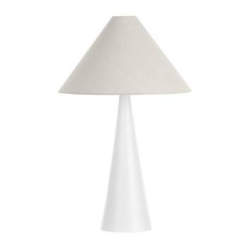 Kimora 26.5 Inch Resin Table Lamp - White/Oatmeal - Safavieh.