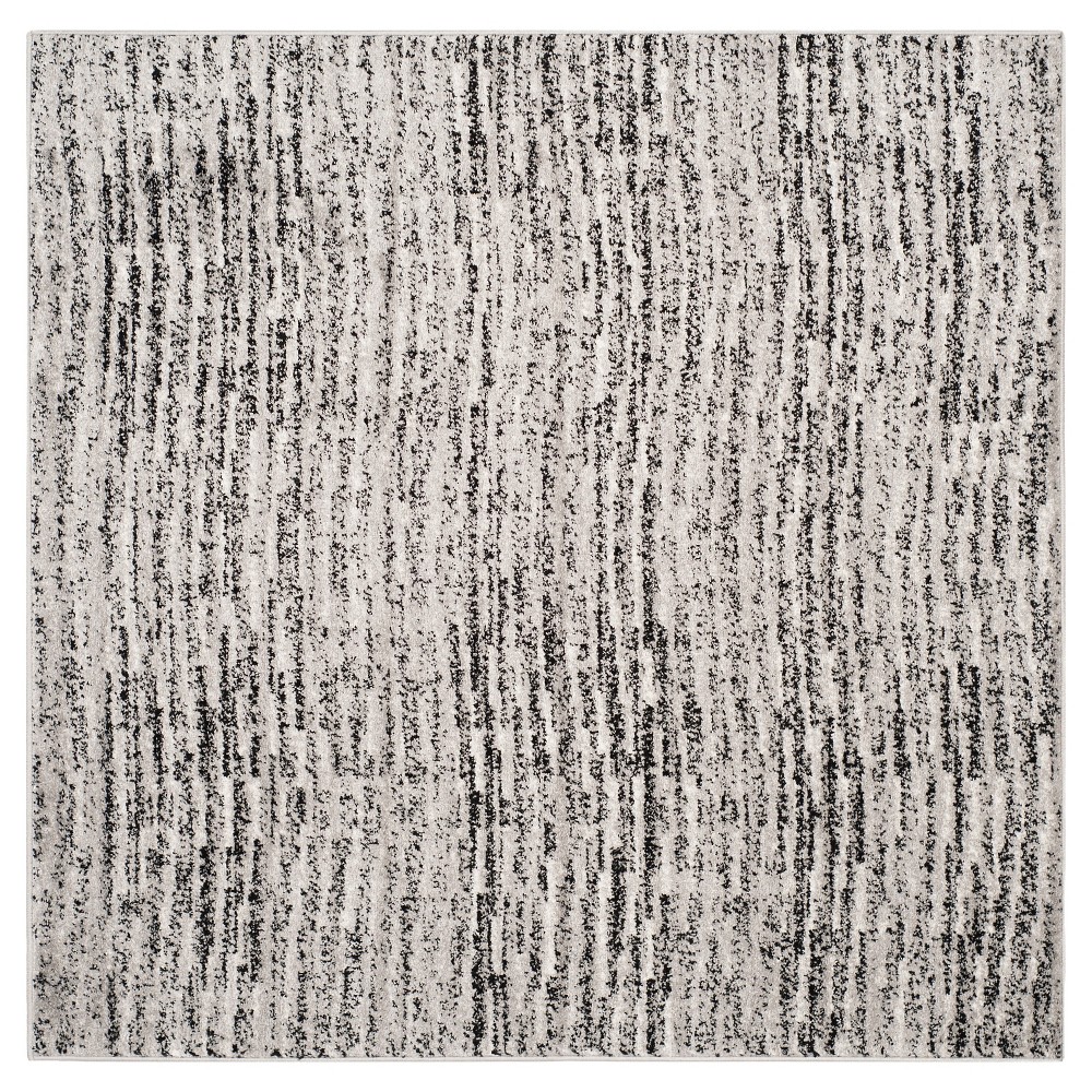 Adirondack Rug - Black/Silver - (4'x4' Square) - Safavieh