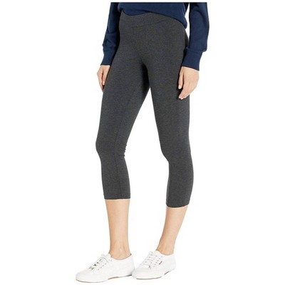 Women's Wide Waistband Blackout Cotton Capri Legging - HUE