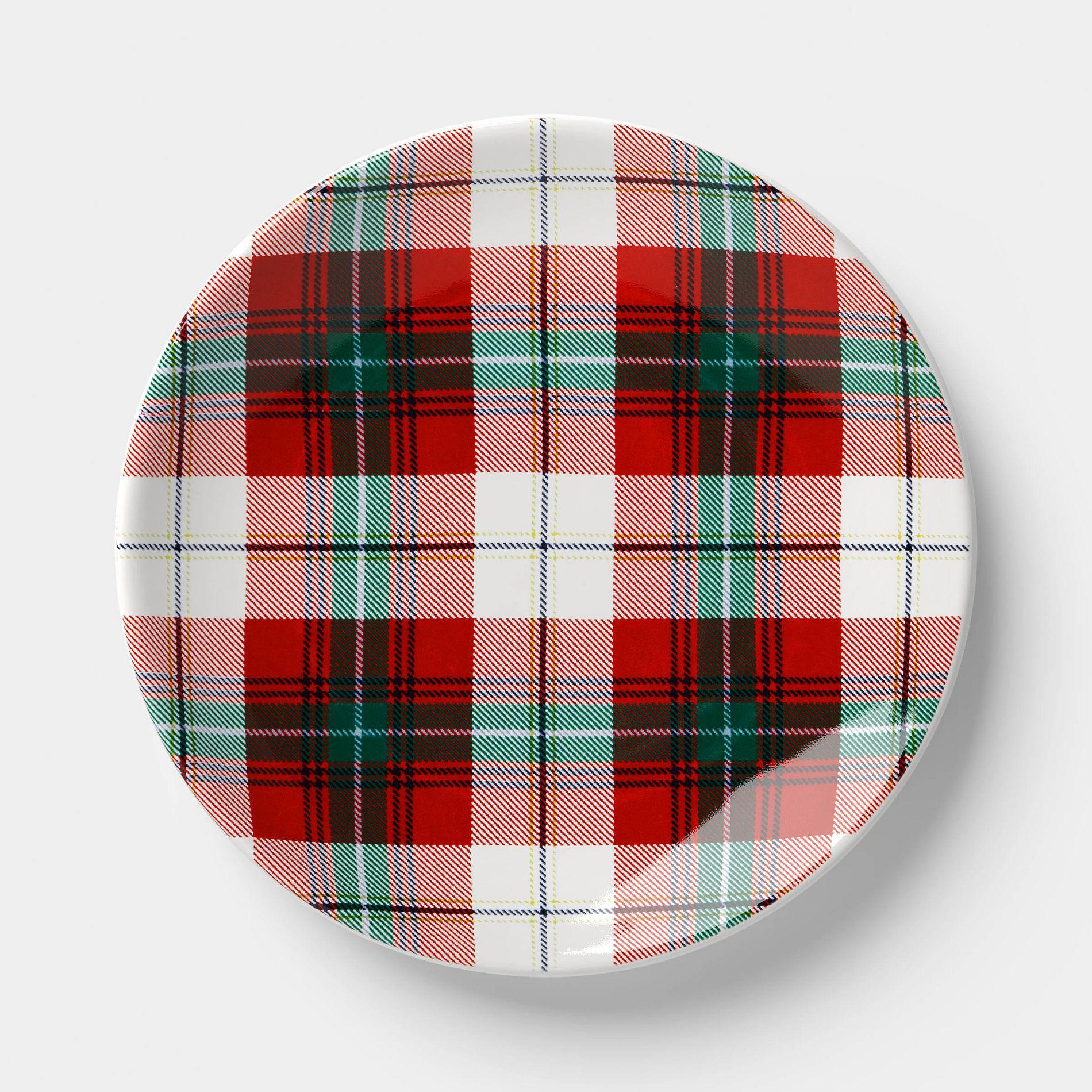 6" Stoneware Plaid Appetizer Plate - Threshold™