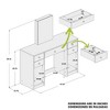 Anthea Lighted Makeup Vanity White - Boahaus: 5 Drawers, 14 LED Bulbs, Wood Laminate, 50.31" H - 4 of 4