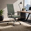 LeisureMod Benmar Modern High Back Leather Office Chair with Adjustable Height, Swivel Base, Ergonomic Design for Home Office, Study, or Workspace - 2 of 4