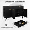 Buenhomino 48" Buffet Cabinet with Storage, Farmhouse Sideboard Buffet w/2 Drawers and 3 Doors, Wood Coffee Bar Cabinet with Adjustable Shelves - 3 of 4
