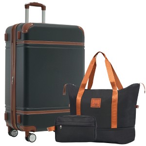 YONWAY 28" Hardside Luggage Sets, Expandable Suitcase Set, with Bags Lightweight Suitcase Double Spinner Wheels with TSA Lock - 1 of 4