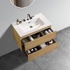 NicBex Floating Bathroom Vanity with Sink and Faucet Holes,Bathroom Sink Vanity with 2 Drawers,Oak/Walnut/White/Gray - 4 of 4