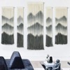 Aoibox Handmade Dip-Dyed Macrame Wall Hanging Set of 5, Mountain Design Fiber Yarn Art for Living Room and Bedroom Decor - 4 of 4