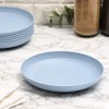 Juvale 6 Pack Blue 9 Inch Round Unbreakable Wheat Straw Dinner Plates Dinnerware - 2 of 4
