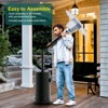 Patio Heater, 48,000 BTU Propane Heater With Wheels, Stainless Steel,Portable Outdoor Heaters for Patio, Backyard, Balcony, Gray - 3 of 4