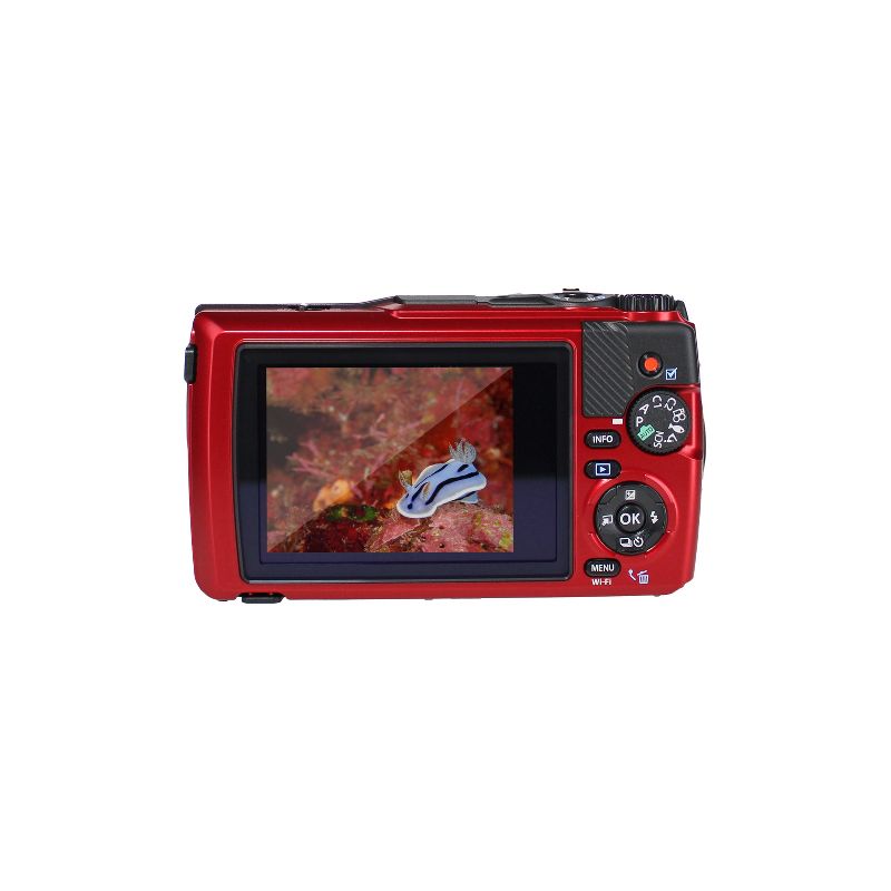OM SYSTEM Tough TG-7 Red Waterproof Camera, With 2 Extra Batteries + 64GB Card + More, 3 of 5