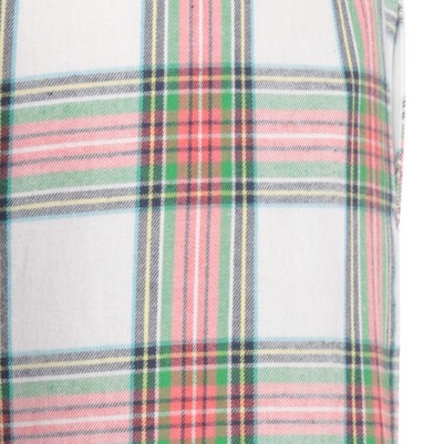 white plaid - 100% cotton flannel