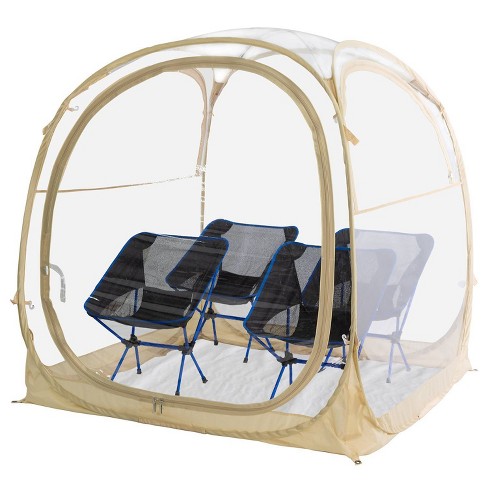 Weather resistant outlet tent