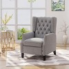 KWPZQEB Push Back Recliner Chair, Wingback Accent Chair with Button Tufted Upholstered Back & Footrest, Fabric Armchair Recliner for Living Room - 2 of 4