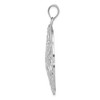 Black Bow Jewelry 14k White Gold Scalloped Ornate Pendant, 38mm (1 1/2 inch) - 2 of 4
