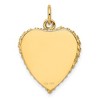 Black Bow Jewelry 14k Yellow Gold 10th Anniversary Rope Heart Charm or Pendant, 19mm - 3 of 4
