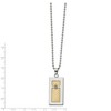 Black Bow Jewelry Stainless Steel, 18k Yellow Gold Accent .025ct Diamond Necklace, 24 In - 2 of 4