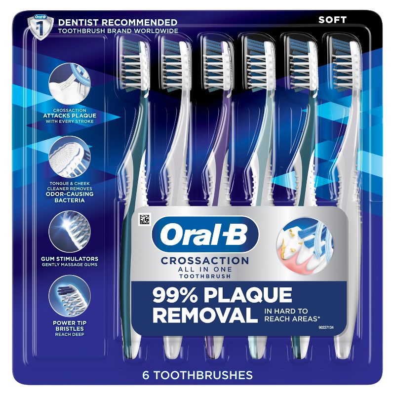 Oral-B Pro-Health CrossAction All-in-One Soft Toothbrush - 6ct, 1 of 13
