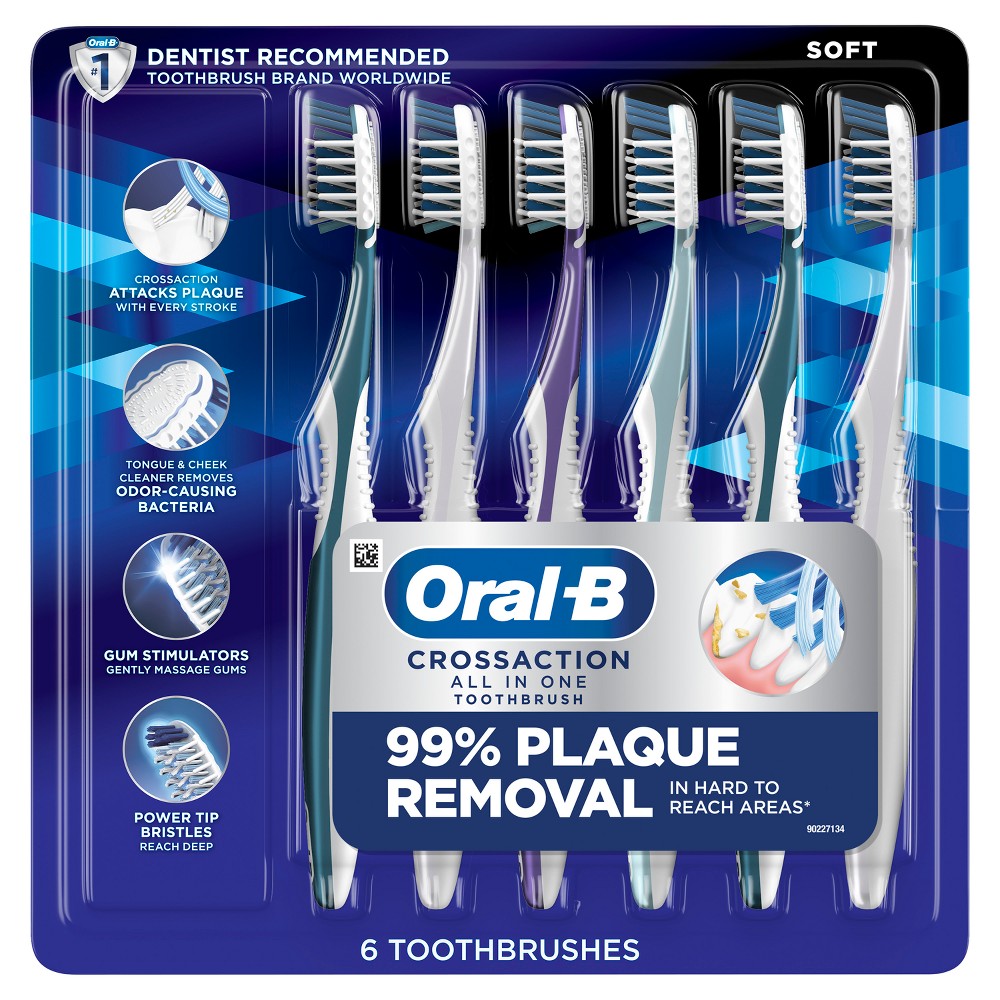Photos - Electric Toothbrush Oral-B Pro-Health CrossAction All-in-One Soft Toothbrush - 6ct 