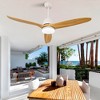 TOBILI Hot sales 52 Inch Indoor Gold Ceiling Fan With Dimmable LED Light 5 Solid Wood Blades - 3 of 4