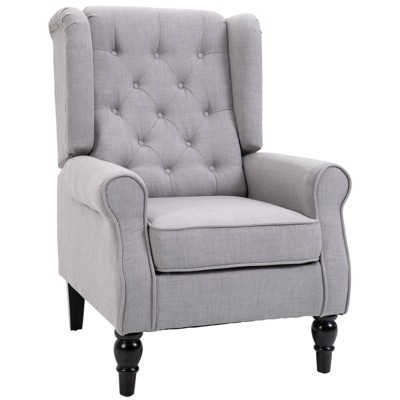 Homcom Button Tufted Accent Chair With High Wingback Rounded Cushioned   GUEST F7d81894 E92f 4058 Be36 13519546e2dc