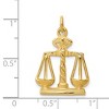 Black Bow Jewelry 14k Yellow Gold Scales of Justice Charm - 3 of 4