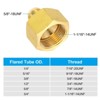Unique Bargains Brass Air Gas Line SAE 45 Degree Flare Connectors Gold - 4 of 4