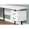 Monarch Specialties Computer Desk Home Office Corner Left Right Set-Up Storage Drawers  L Shape Metal Laminate White Black Contemporary Modern - image 4 of 4