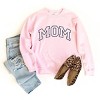 Simply Sage Market Embroidered Mom Varsity Outline Sweatshirt - 2XL - Light Pink - 3 of 4